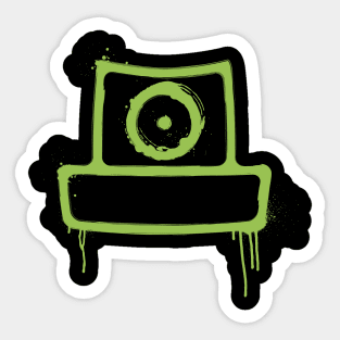 spray can green Sticker